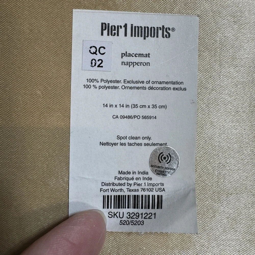 Pier 1 Imported Floral Beaded Placemat 14